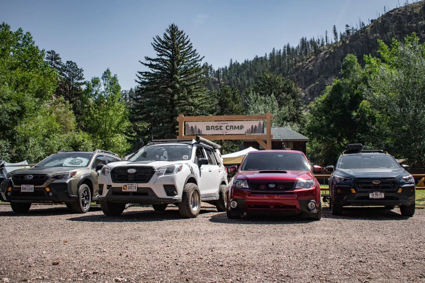 The Ghost lined up with the crew at Subaru Base Camp — that community is real
